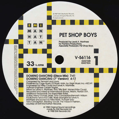 Pet Shop Boys : Domino Dancing (12", Single)