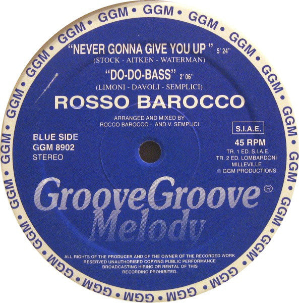 Rosso Barocco : Do-Do-Don't Stop (12")