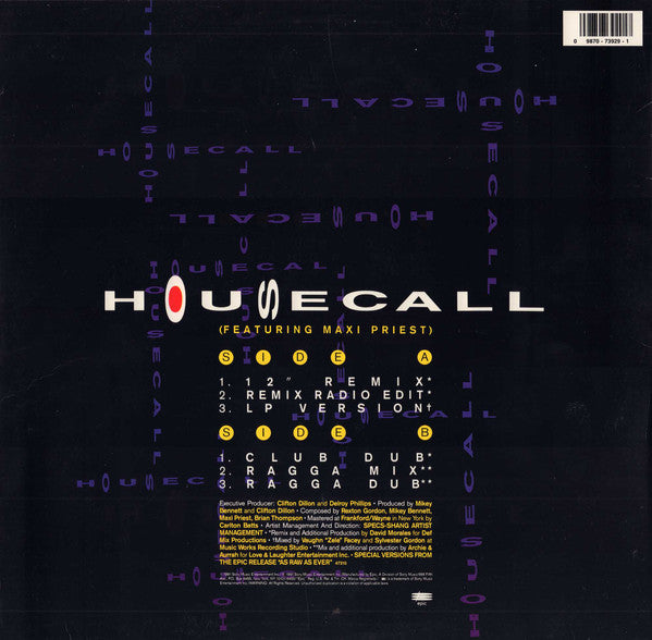 Shabba Ranks : Housecall (12")