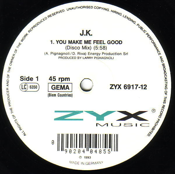 J.K. : You Make Me Feel Good (12")