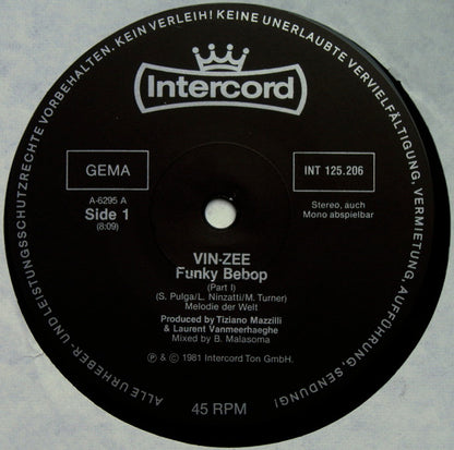Vin-Zee* : Funky Bebop (12", Maxi)