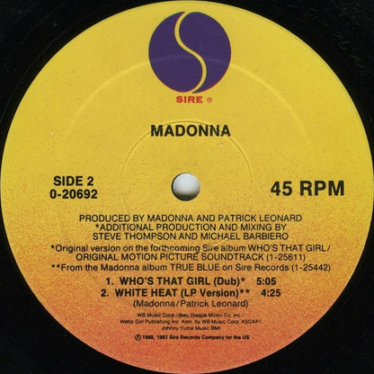 Madonna : Who's That Girl (12", Maxi, Spe)
