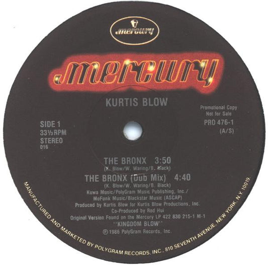 Kurtis Blow : The Bronx (12", Promo)