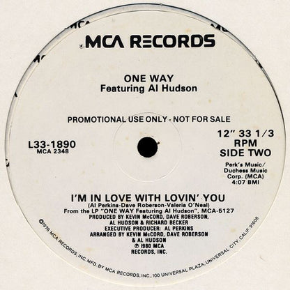 One Way Featuring Al Hudson : Pop It / I'm In Love With Lovin' You (12", Promo)