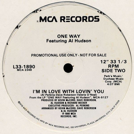 One Way Featuring Al Hudson : Pop It / I'm In Love With Lovin' You (12", Promo)