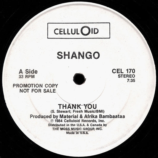 Shango : Thank You (12", Promo)