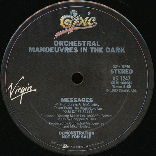 Orchestral Manoeuvres In The Dark : Enola Gay (12", Promo)