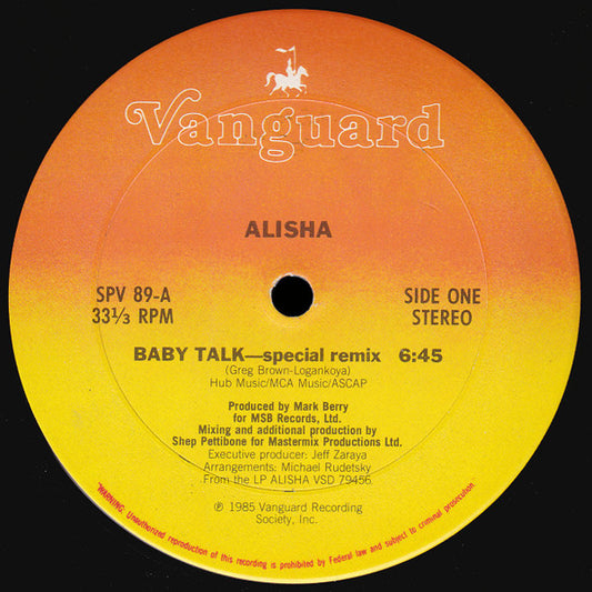 Alisha : Baby Talk (12")