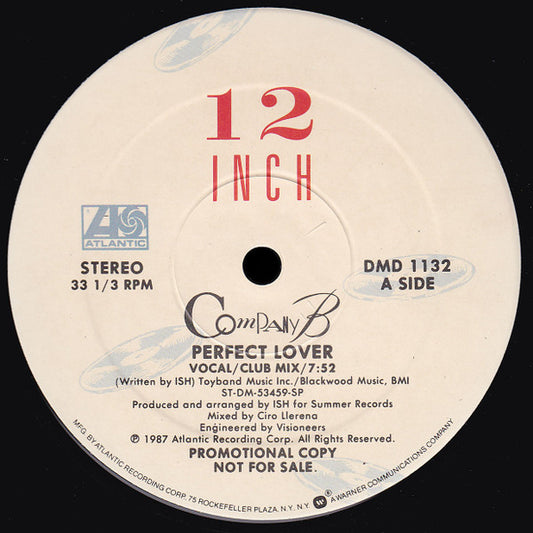 Company B : Perfect Lover (12", Promo)