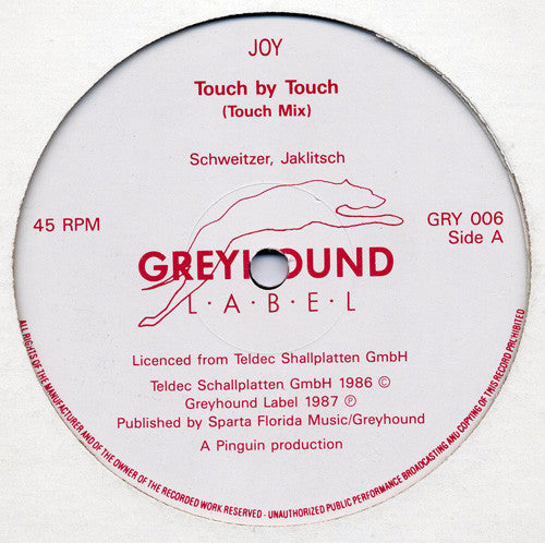 Joy (9) : Touch By Touch (12", Maxi)