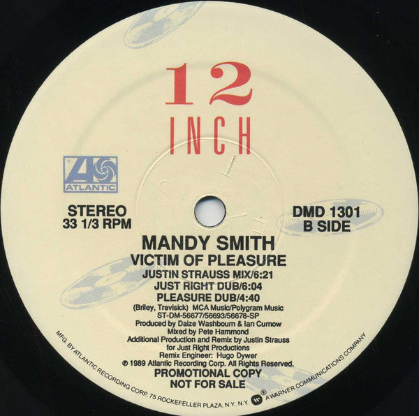 Mandy Smith : Victim Of Pleasure (12", Promo)