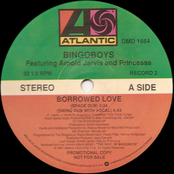 Bingoboys Featuring Arnold Jarvis And Princessa (2) : Borrowed Love (2x12", Promo)