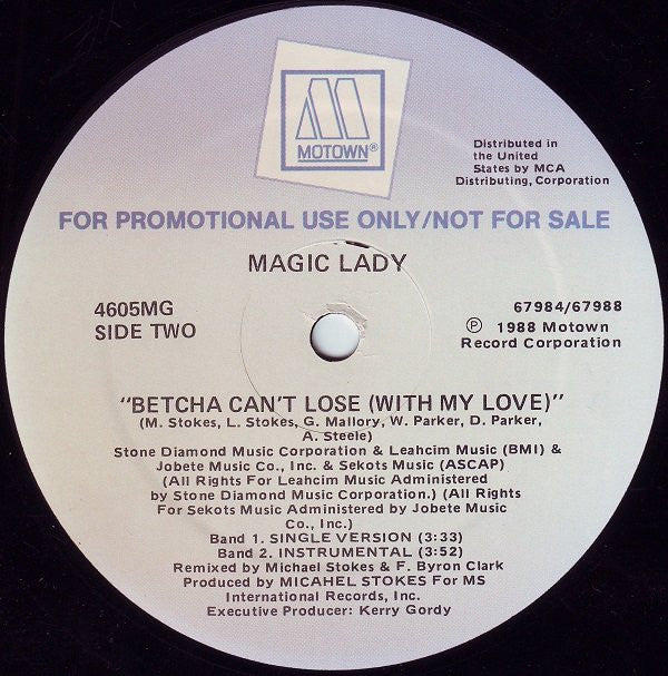 Magic Lady : Betcha Can't Lose (With My Love) (12", Promo)