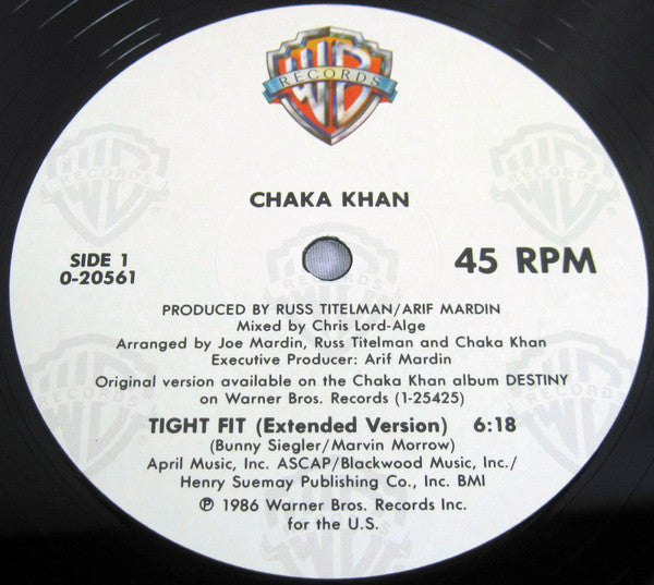 Chaka Khan : Tight Fit (12", Maxi)