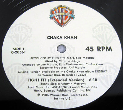 Chaka Khan : Tight Fit (12", Maxi)