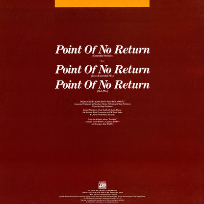 Nu Shooz : Point Of No Return (Extended Version) (12", Spe)