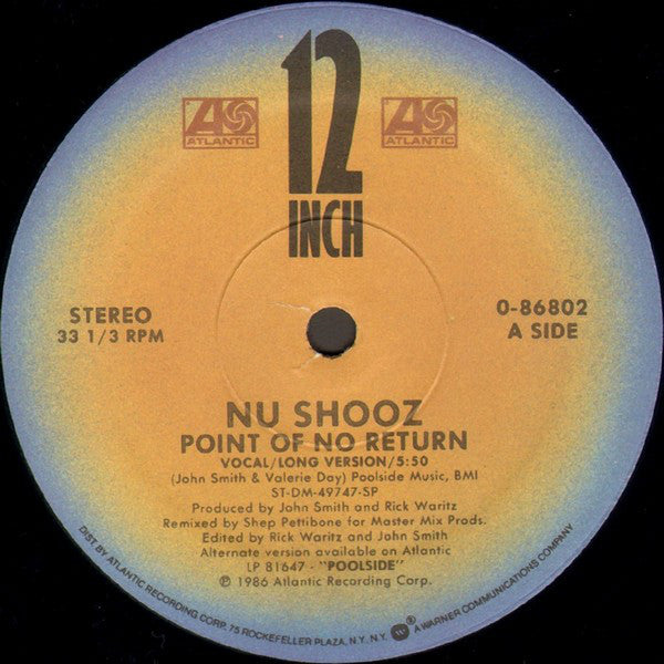 Nu Shooz : Point Of No Return (Extended Version) (12", Spe)