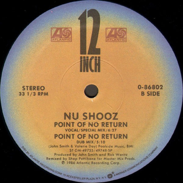 Nu Shooz : Point Of No Return (Extended Version) (12", Spe)