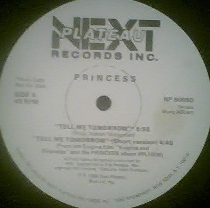 Princess : Tell Me Tomorrow (12", Promo)