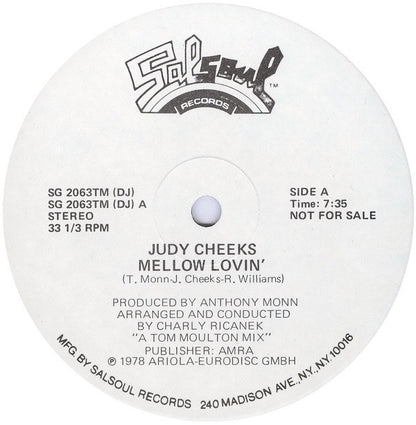Judy Cheeks : Mellow Lovin' (12", Single, Promo)