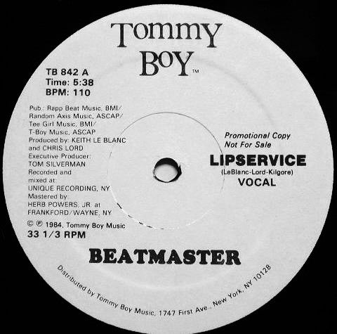 Beatmaster : Lipservice (12", Promo)
