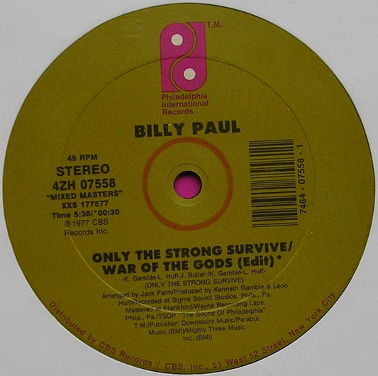 Intruders* / Billy Paul : I'll Always Love My Mama / Only The Strong Survive (12", Single)