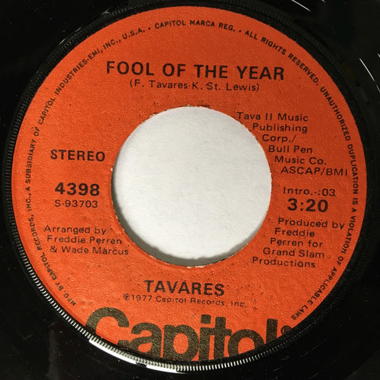 Tavares : Whodunit / Fool Of The Year (7", Win)