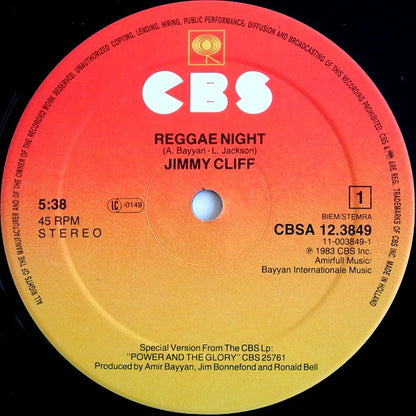 Jimmy Cliff : Reggae Night (12", Maxi)