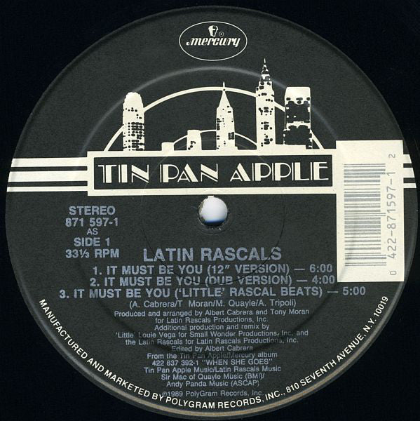 Latin Rascals* : It Must Be You (12")