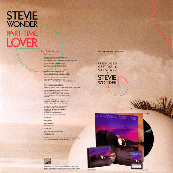 Stevie Wonder : Part-Time Lover (12" Version) (12", Single)