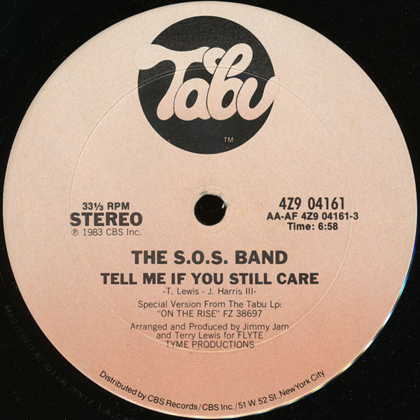 The S.O.S. Band : Tell Me If You Still Care (12")