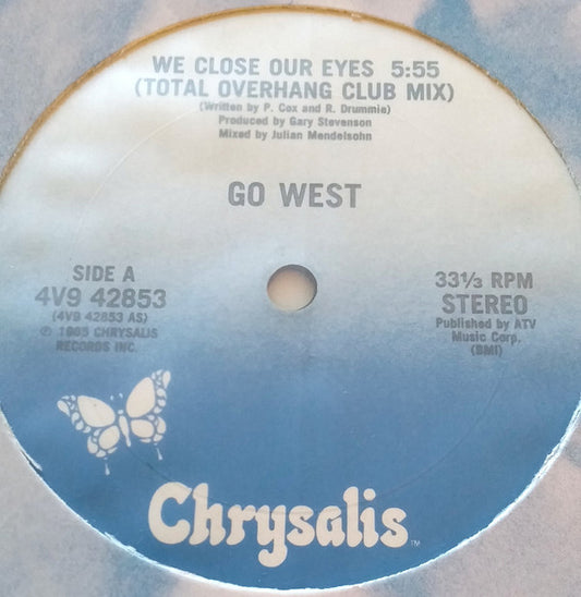 Go West : We Close Our Eyes (12", Promo)