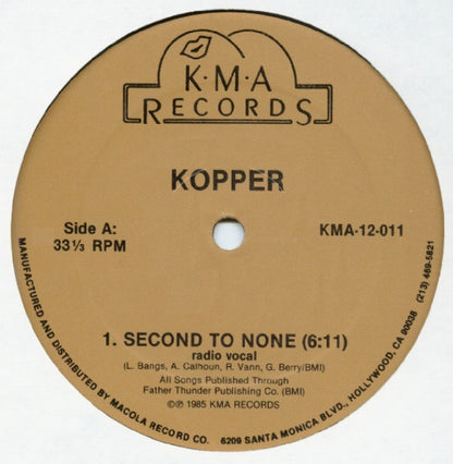 Kopper (2) : Second To None (12")