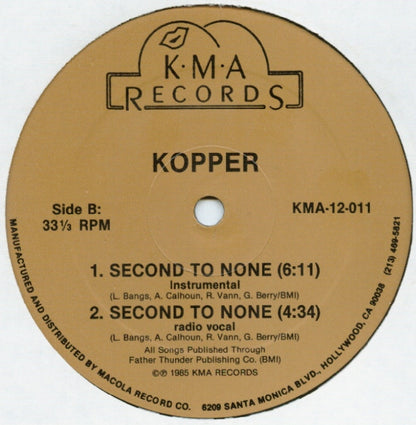 Kopper (2) : Second To None (12")