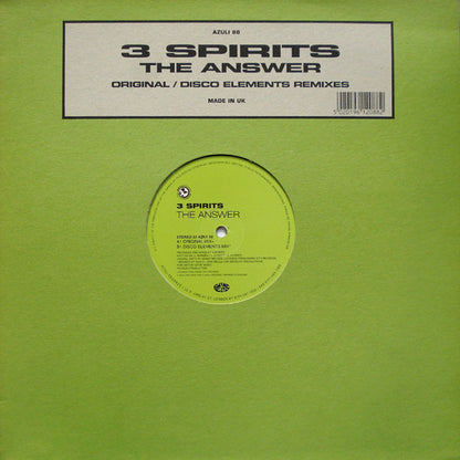 3 Spirits : The Answer (Original / Disco Elements Remixes) (12")