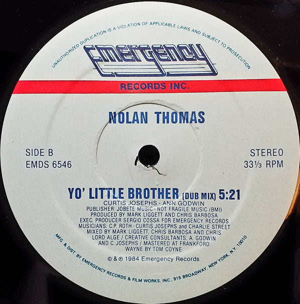 Nolan Thomas : Yo! Little Brother (12")