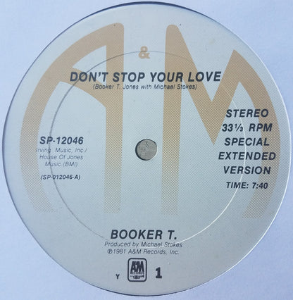 Booker T. Jones : Don't Stop Your Love (12", Y)
