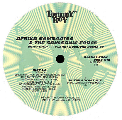 Afrika Bambaataa & The Soulsonic Force* : Don't Stop... Planet Rock / The Remix EP (2x12", EP)