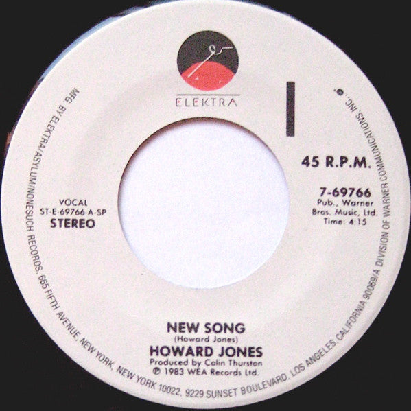Howard Jones : New Song (7", Single, Spe)