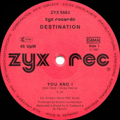 Destination (6) : You And I (12", Maxi)