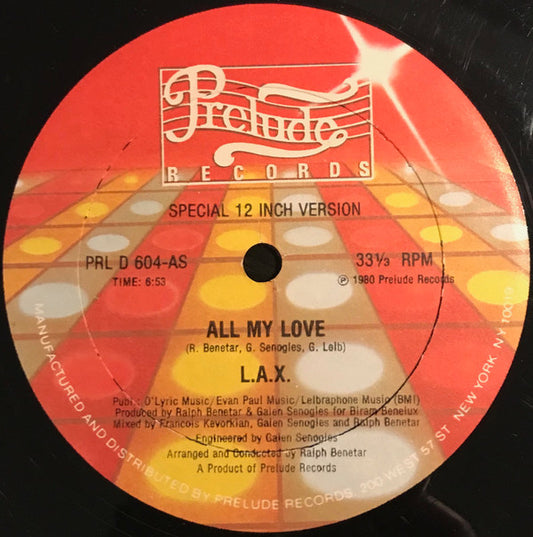 L.A.X. : All My Love (12")