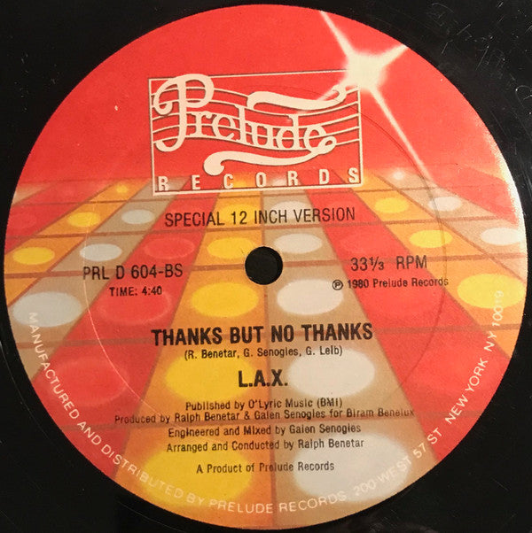 L.A.X. : All My Love (12")