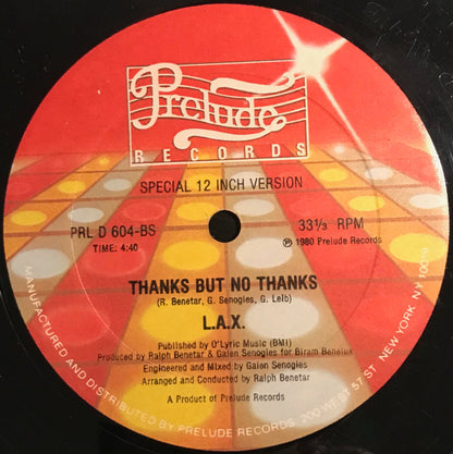 L.A.X. : All My Love (12")