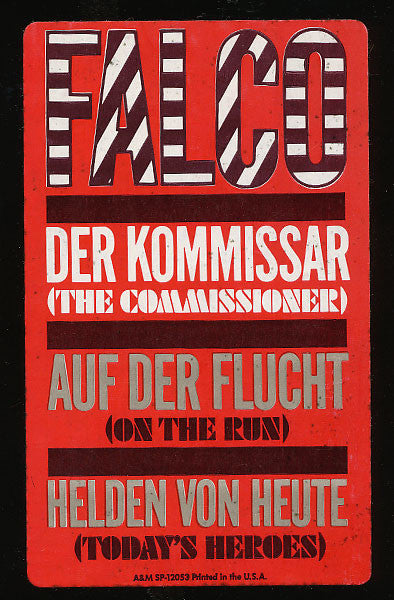 Falco : Der Kommissar = The Commissioner (12", Promo)