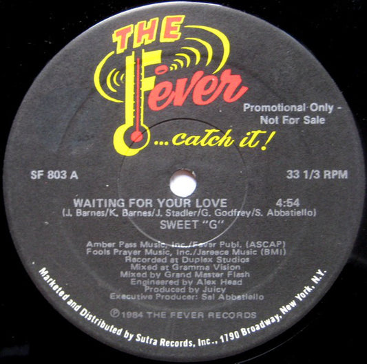 Sweet "G"* : Waiting For Your Love (12", Promo)