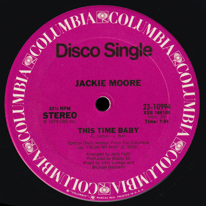 Jackie Moore : This Time Baby (12", Single, Pit)