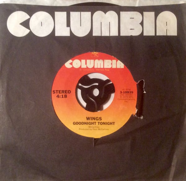 Wings (2) : Goodnight Tonight (7", Styrene, Ter)