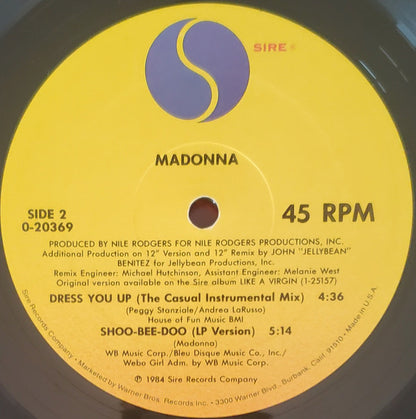Madonna : Dress You Up (12", Maxi, Sir)