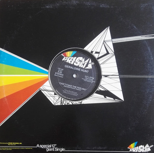 Geraldine Hunt : Can't Fake The Feeling (12", Single)