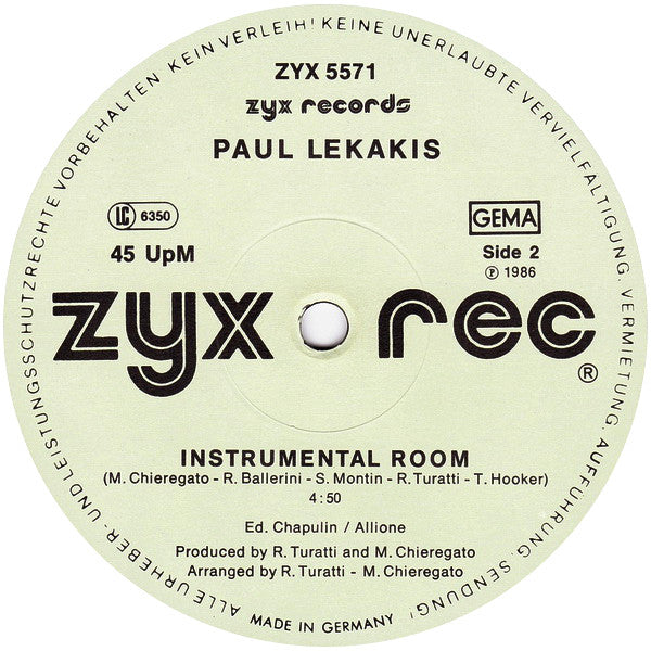 Paul Lekakis : Boom Boom (Let's Go Back To My Room) (12", Maxi)